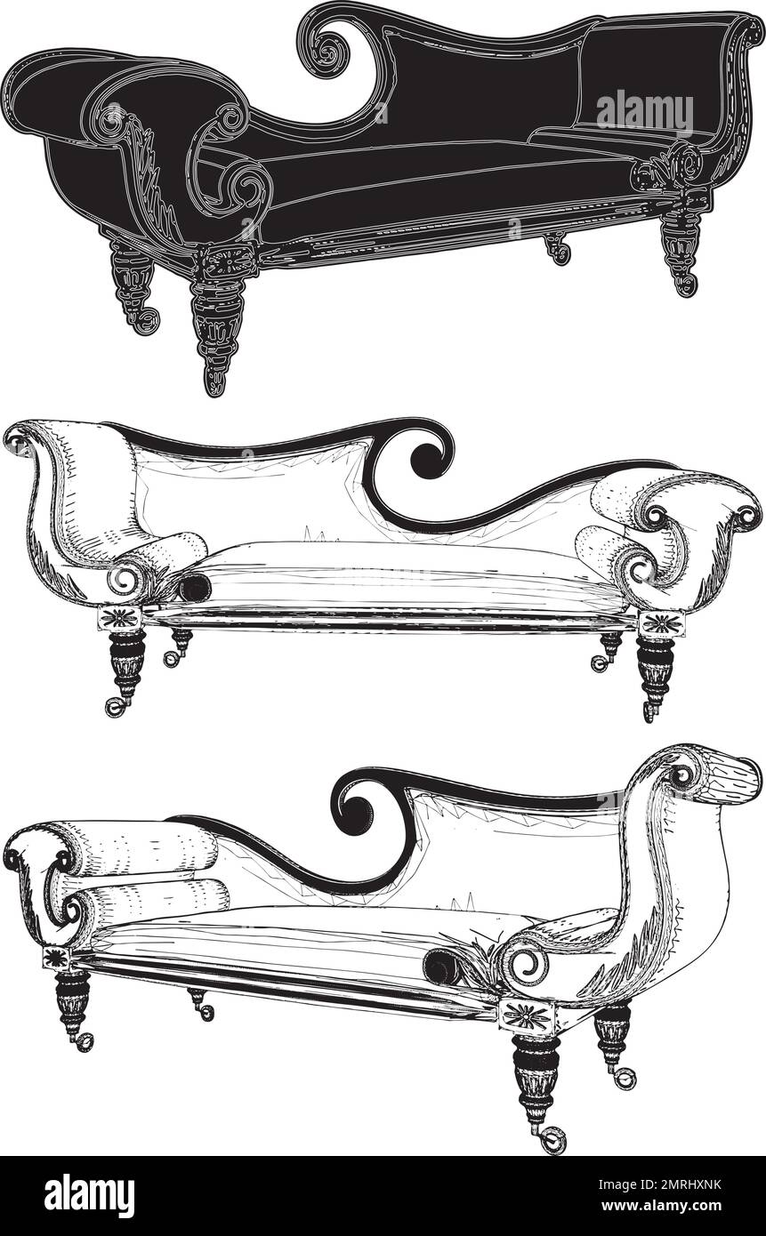 Luxury sofa Black and White Stock Photos & Images - Alamy
