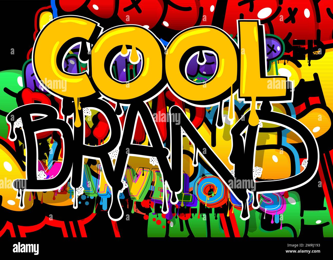 Cool Brand. Graffiti tag. Abstract modern street art decoration