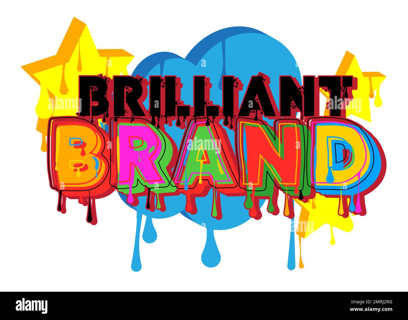 Brilliant Brand. Graffiti tag. Abstract modern street art decoration