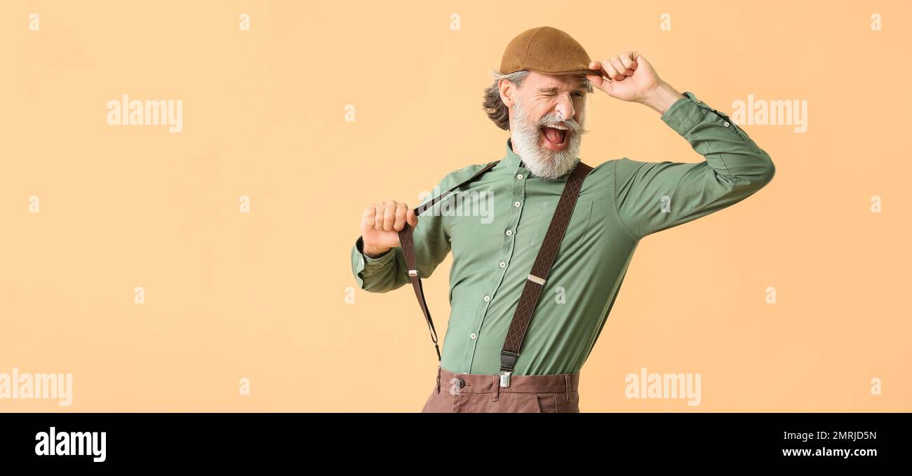Senior man wink hi-res stock photography and images - Alamy
