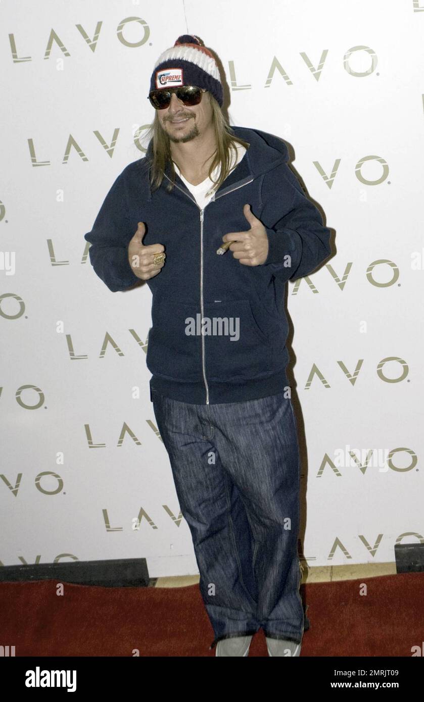 A Rocker Kid Rocker Kid Rock brings a long a cigar and a bottle of Jack Daniels as ...