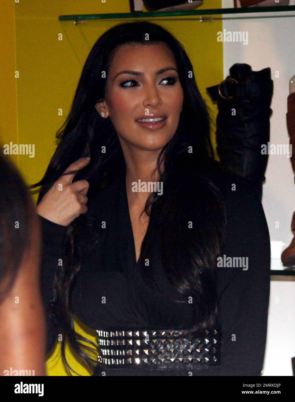 Kim Kardashian hosts the store opening party at A'Gaci in Sawgrass Mills Mall. Sunrise, FL. 11/20/09. Stock Photo