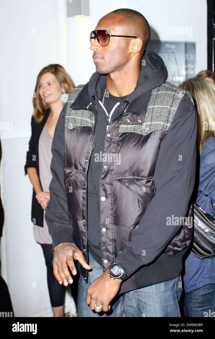 Kobe Bryant arrives at the launch party for his 