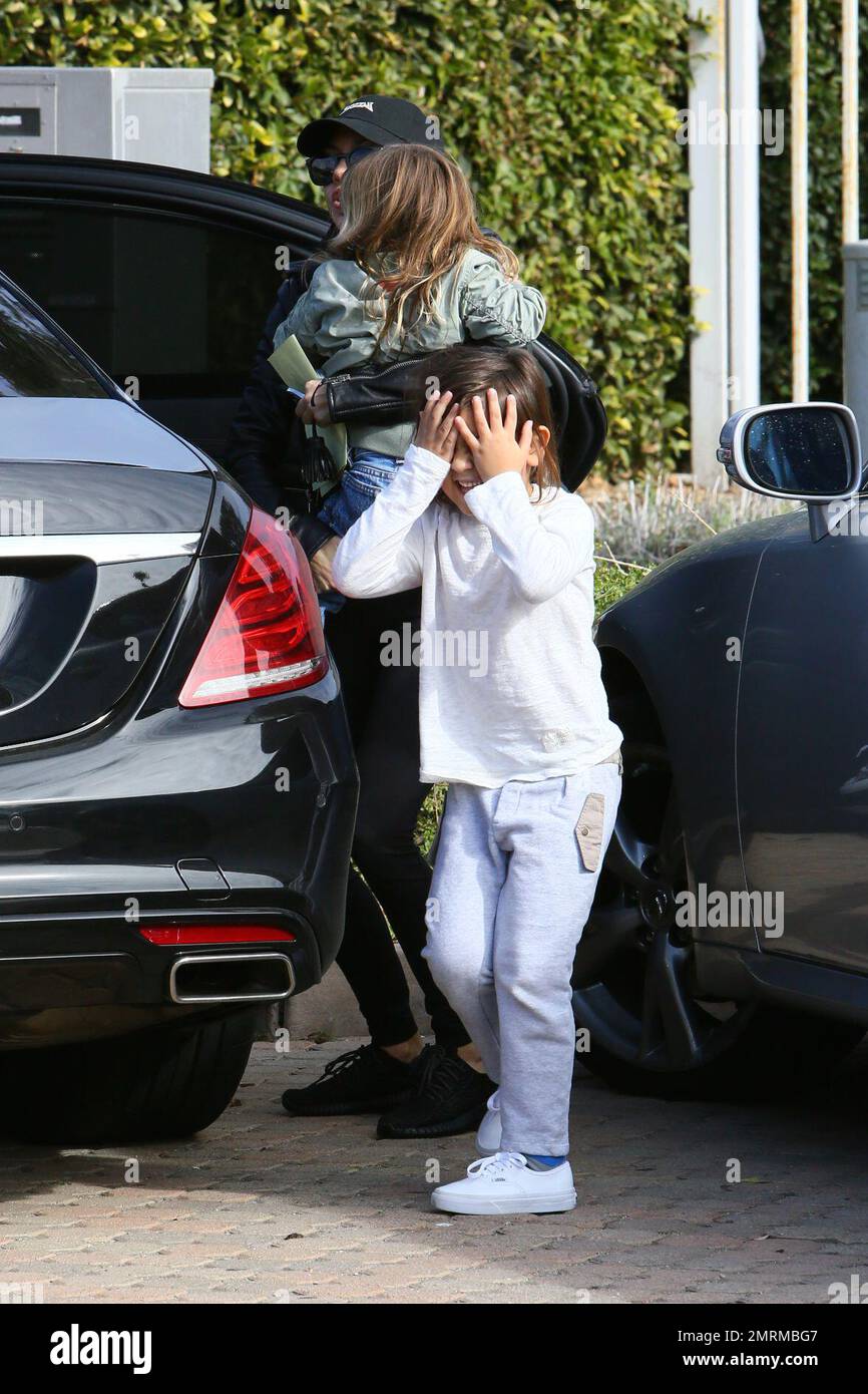 Kourtney Kardashian tool the kids to visit friends and then to lunch at