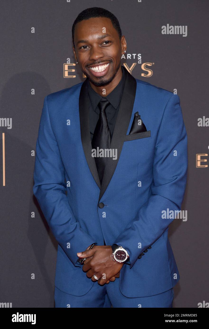 Melvin Jackson Jr. arrives at night two of the Television Academy's