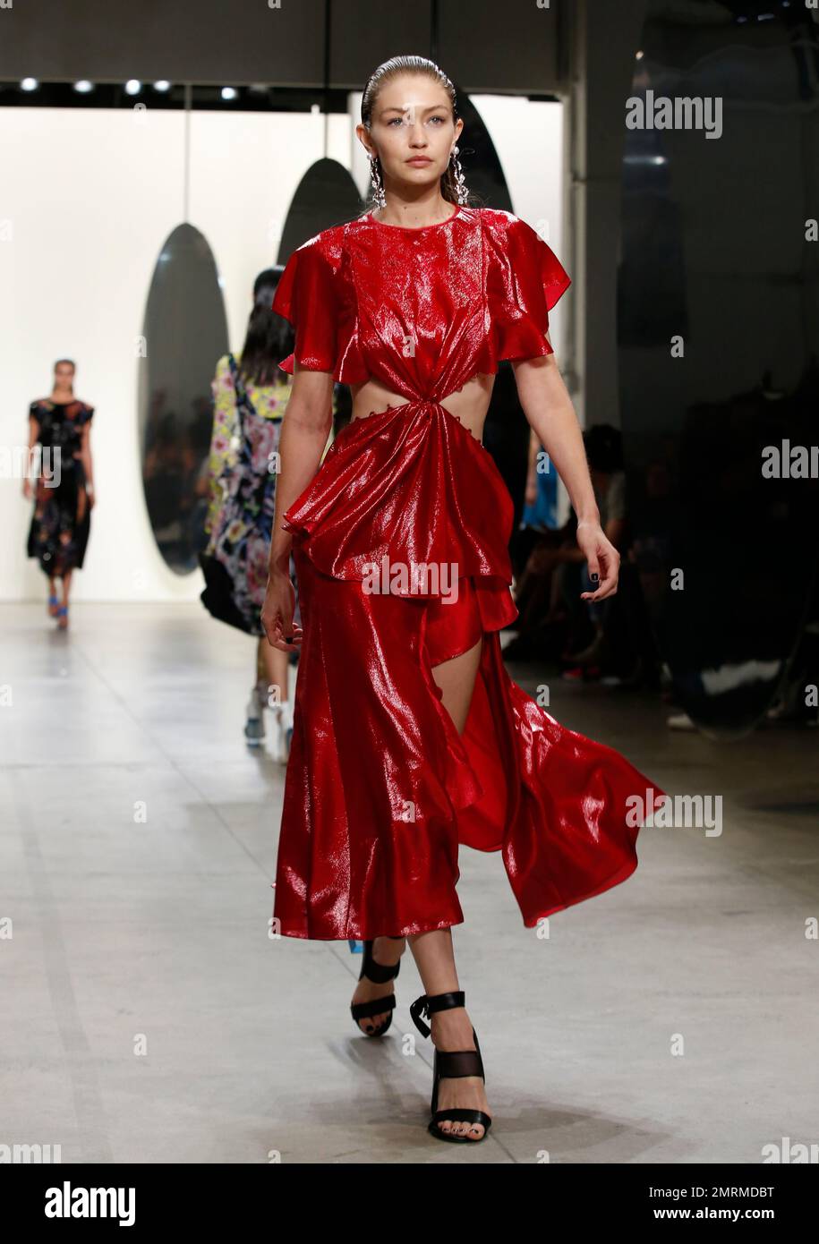 Gigi Hadid walks the runway at the Prabal Gurung Spring Summer