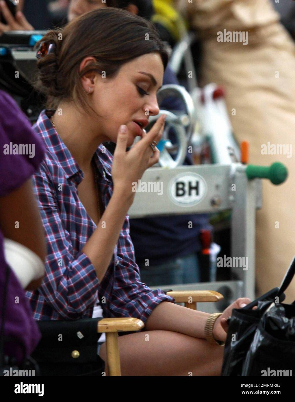 does mila kunis smoke cigarettes Mila Kunis and Patricia Clarkson film scenes for their new file 
