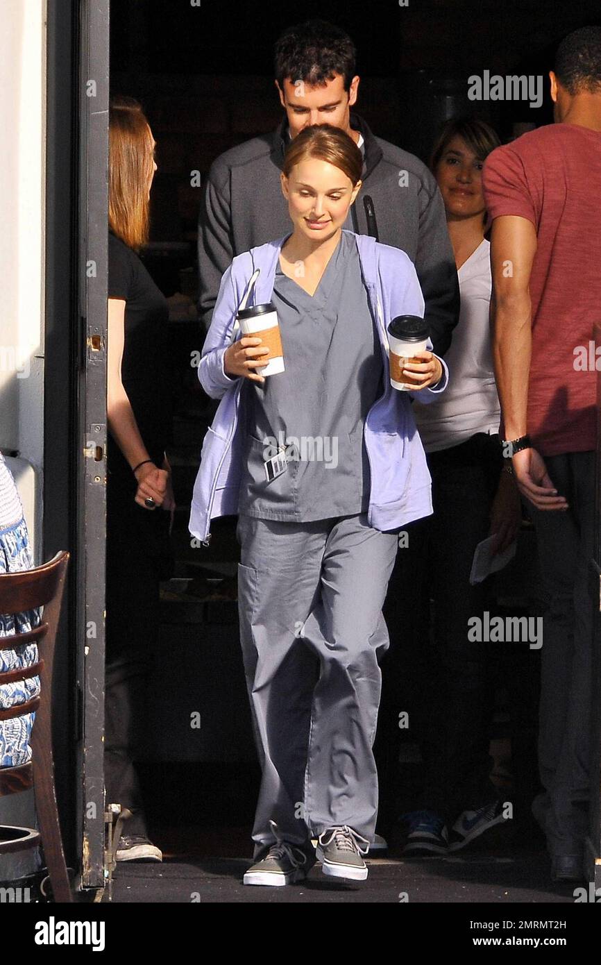 Ashton Kutcher and Natalie Portman film scenes for their new movie