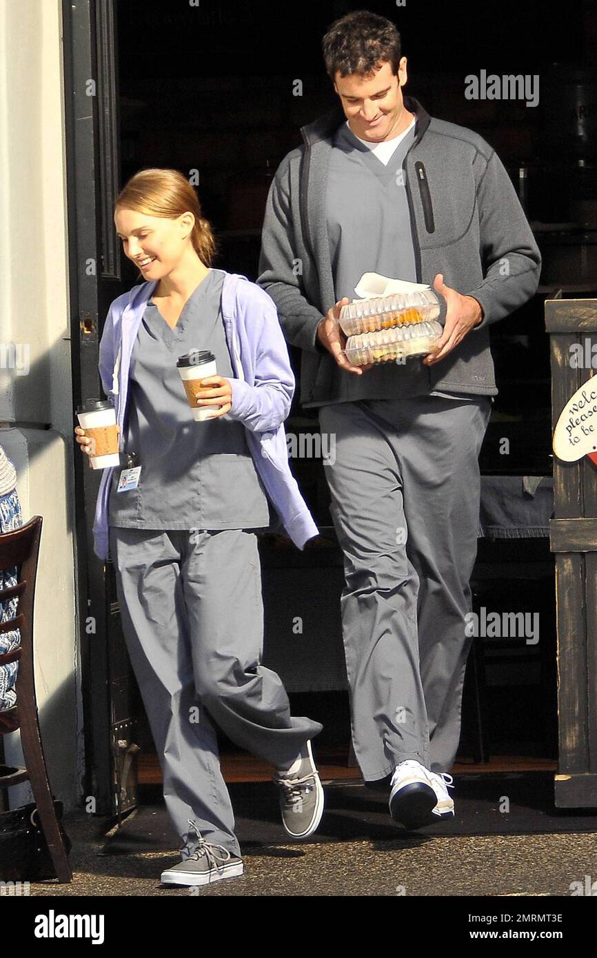 Ashton Kutcher and Natalie Portman film scenes for their new movie