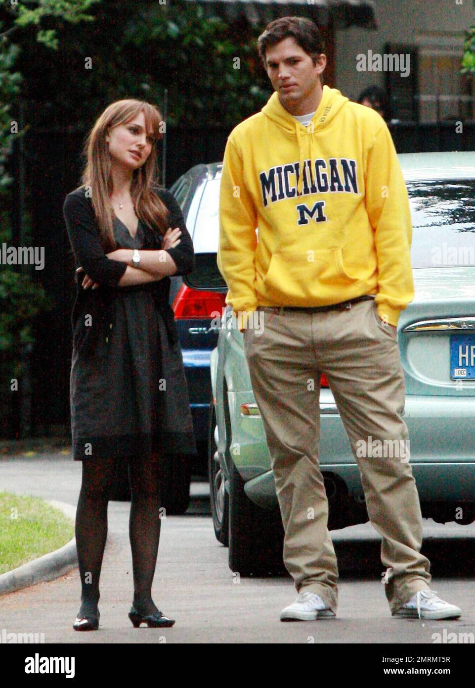 EXCLUSIVE!! Natalie Portman and Ashton Kutcher film a scene for their