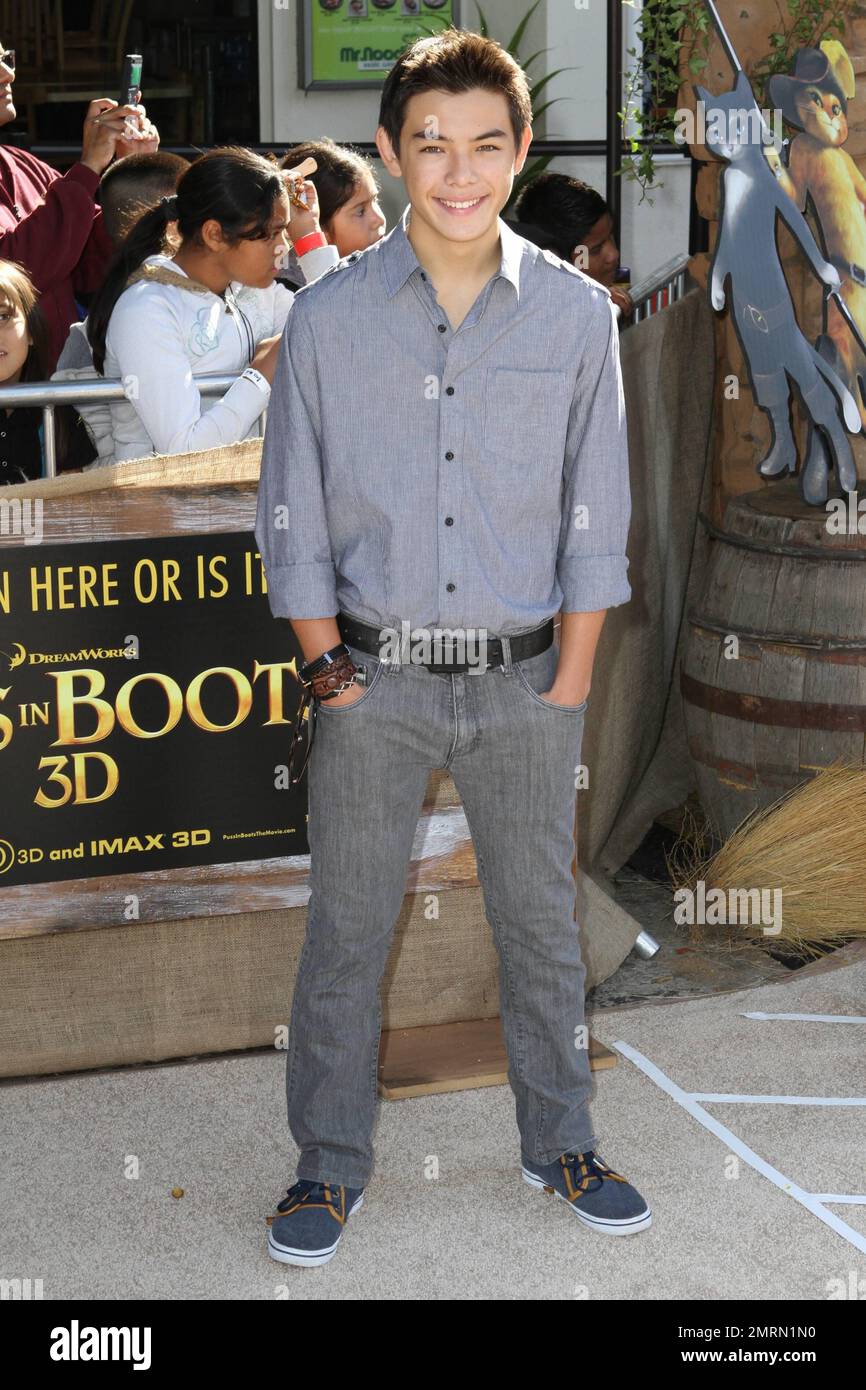 Ryan Potter at the Los Angeles Premiere of 'Puss In Boots' held at the Regency Westwood Theatre. Los Angeles, CA. 23rd October 2011.   . Stock Photo