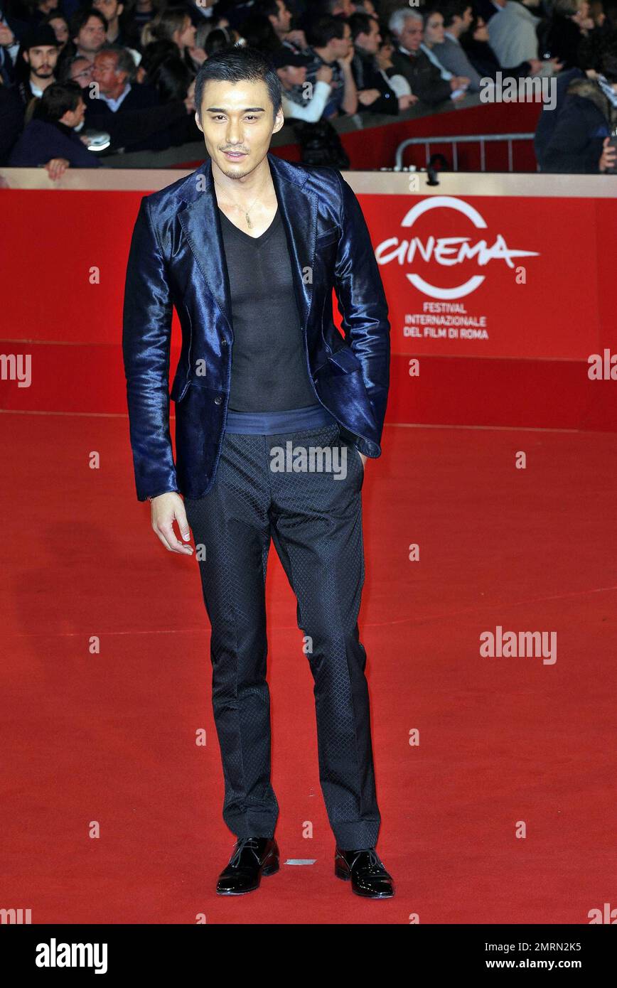 Hu Bing walks the red carpet at Auditorium Parco Della Musica for the ...