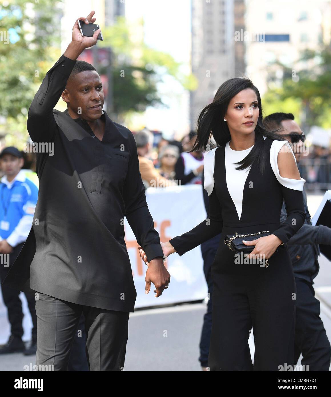 Toronto Raptors President Masai Ujiri, left, and Ramatu Ujiri attend a ...