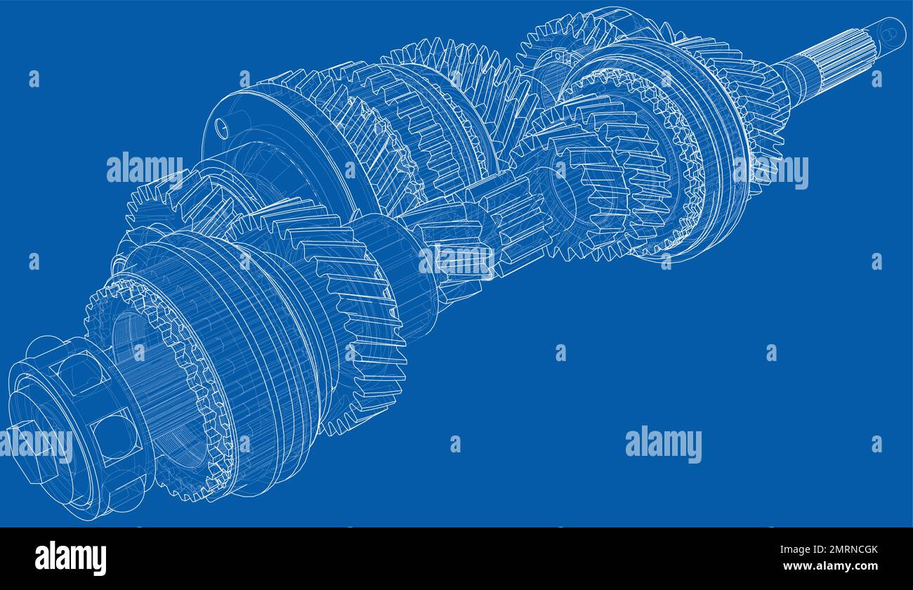 Gearbox sketch. Vector Stock Vector Image & Art - Alamy