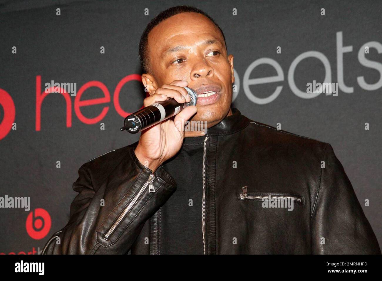 Dr. Dre attends the Heartbeats by Lady Gaga headphones unveiling at GILT at The New York Palace Hotel in New York, NY. 9/30/09. Stock Photo
