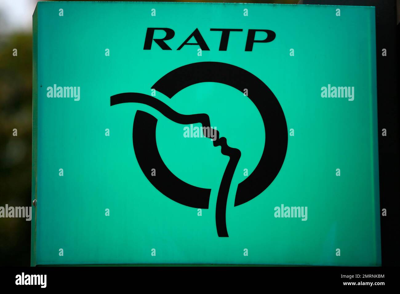 The logo sign of RATP Group, also known as the Regie Autonome des ...