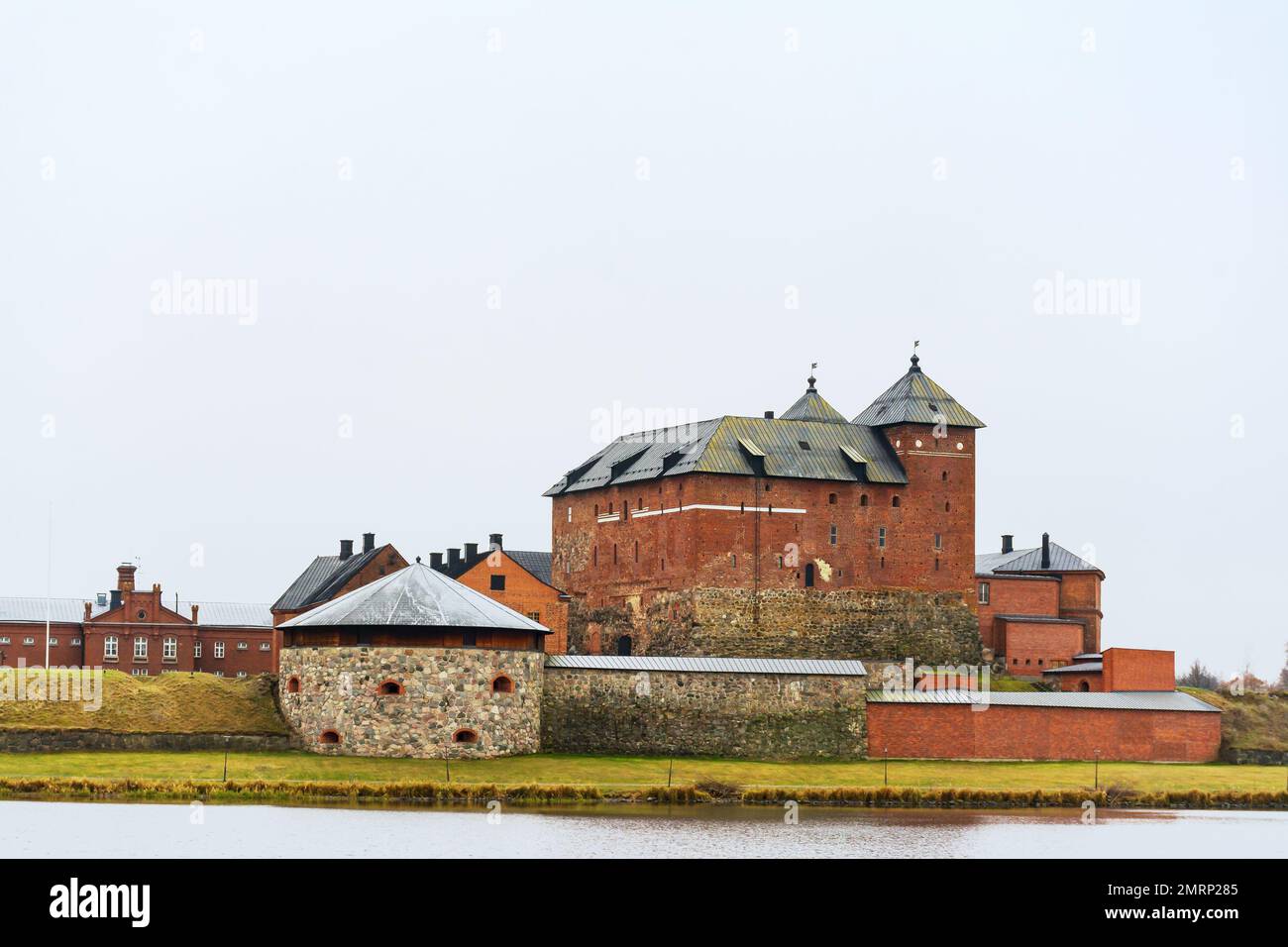 Medieval Häme castle by Vanajavesi lake in Hämeenlinna Finland Stock Photo