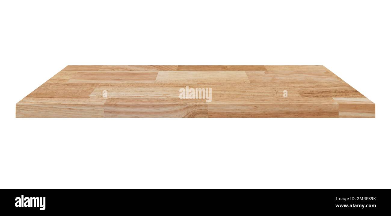 Wooden shelf on isolated white background with space Stock Photo - Alamy