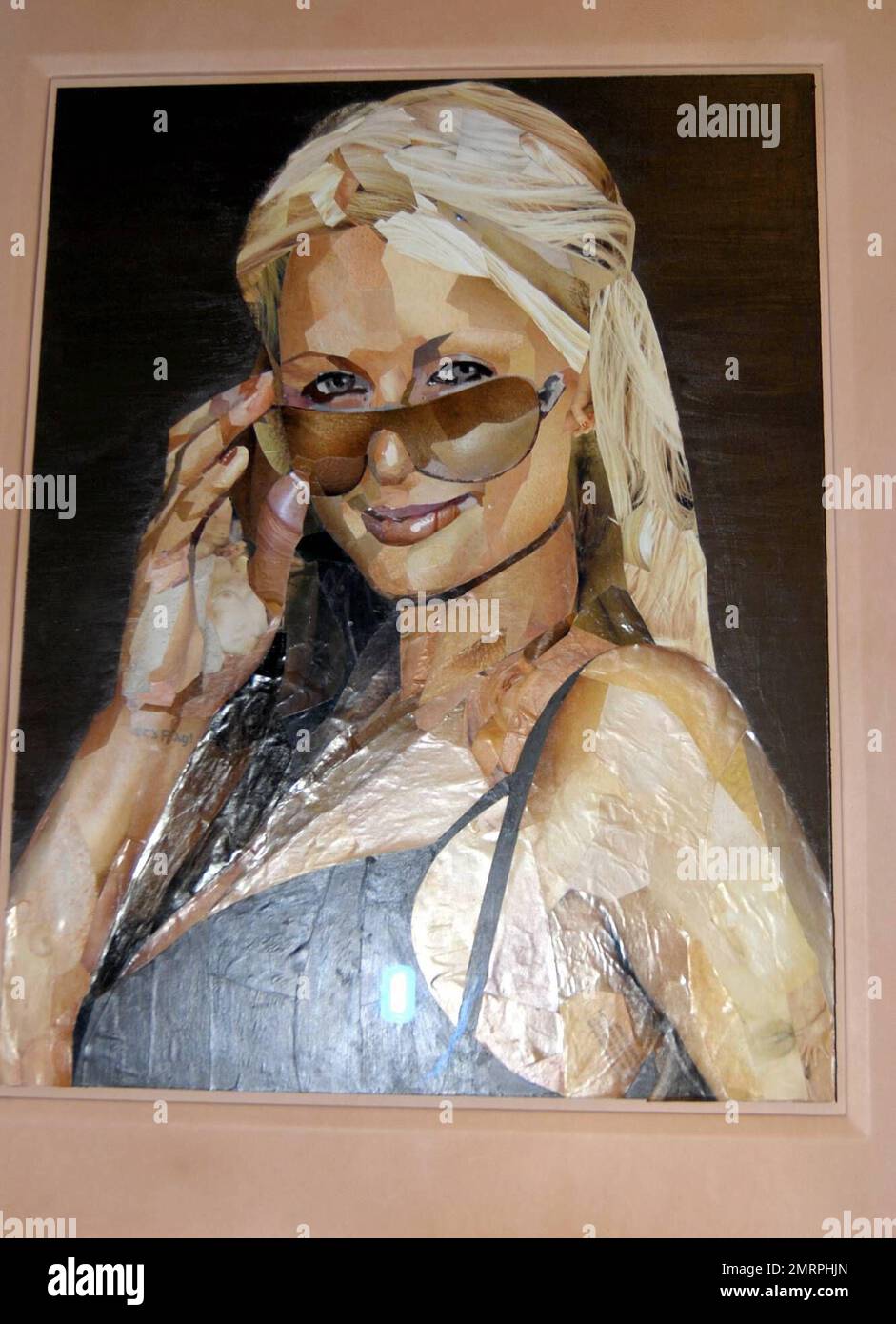 Artwork Johnny Yeo created of Paris Hilton using pictures from "Playboy
