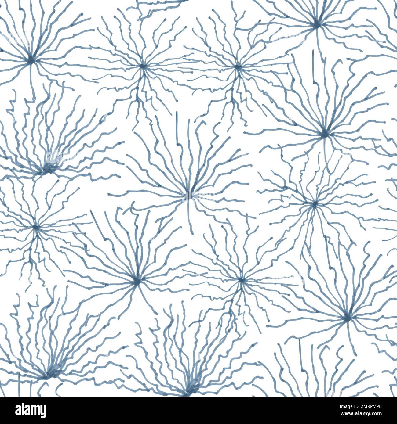Abstract seamless pattern with simple organic elements. Vector hand drawn illustration Stock Vector