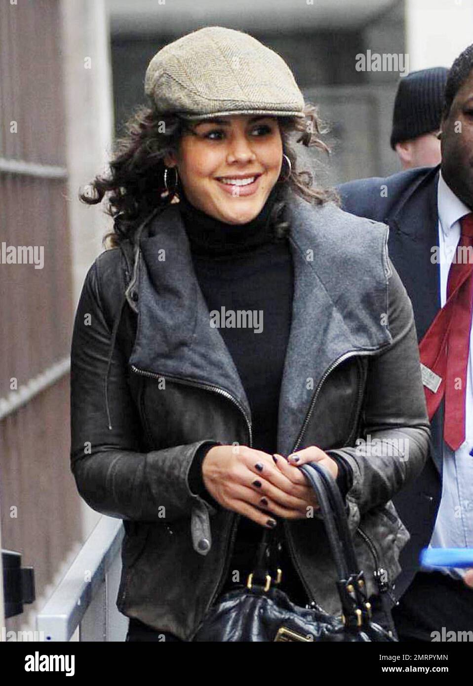 Lenora Crichlow of Being Human smiles as she arrives at BBC Radio 1 to promote her show. London UK. 01 22 11 Stock Photo Alamy