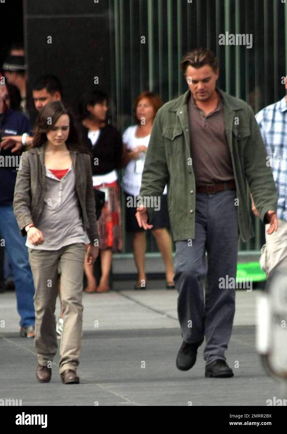 Emma Page Inception Leonardo DiCaprio and Ellen Page film scenes for their upcoming film ...