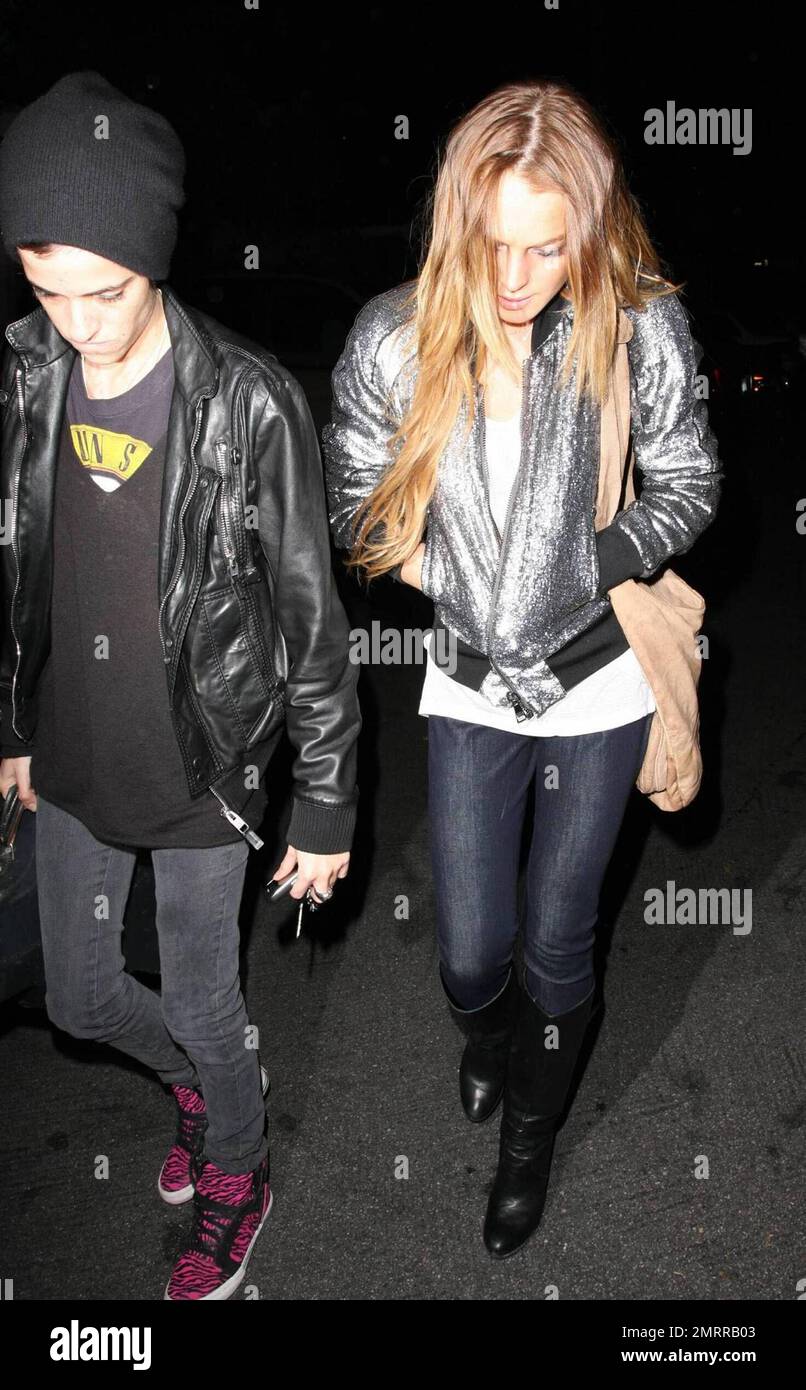 Samantha Ronson And Lindsay Lohan Holding Hands