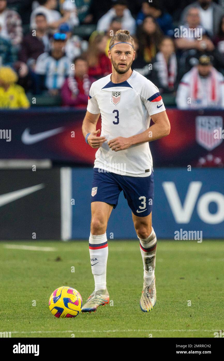 United States of America defender Walker Zimmerman (3) during an international friendly match against the Colombia, Saturday, January 28, 2023, at Dig Stock Photo