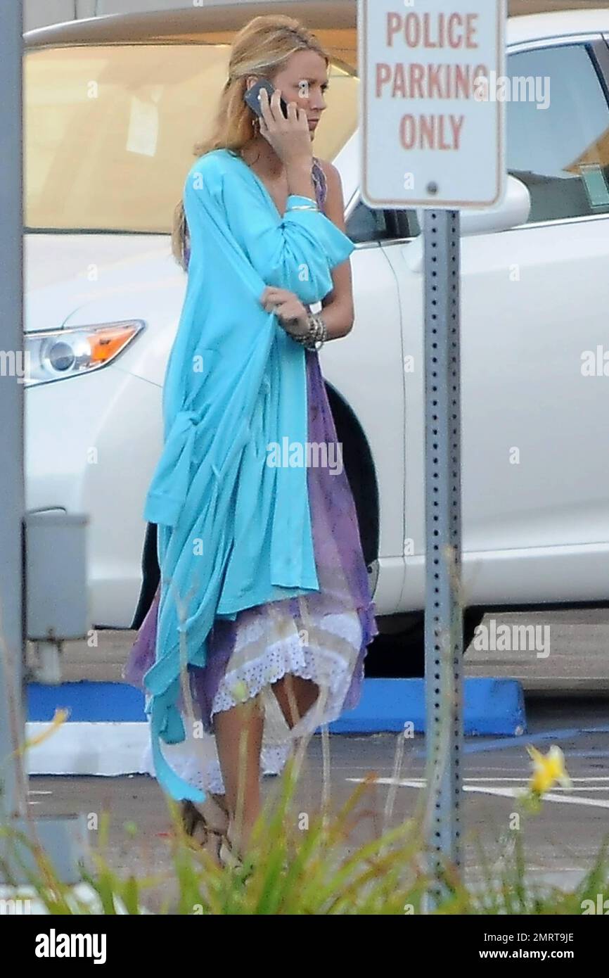Blake Lively films a scene for her new movie Savages. The actress was