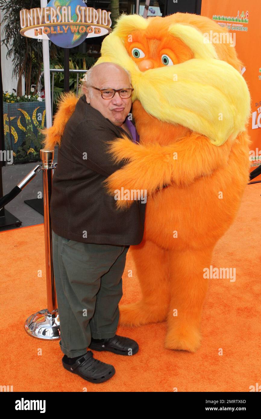 Danny DeVito and the Lorax at the "Lorax" Premiere held at Universal ...
