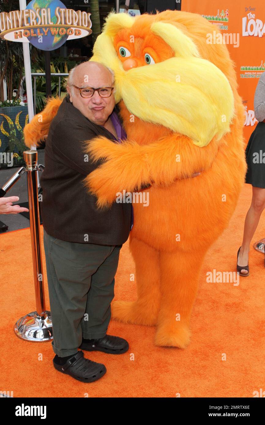 Danny DeVito and the Lorax at the "Lorax" Premiere held at Universal ...