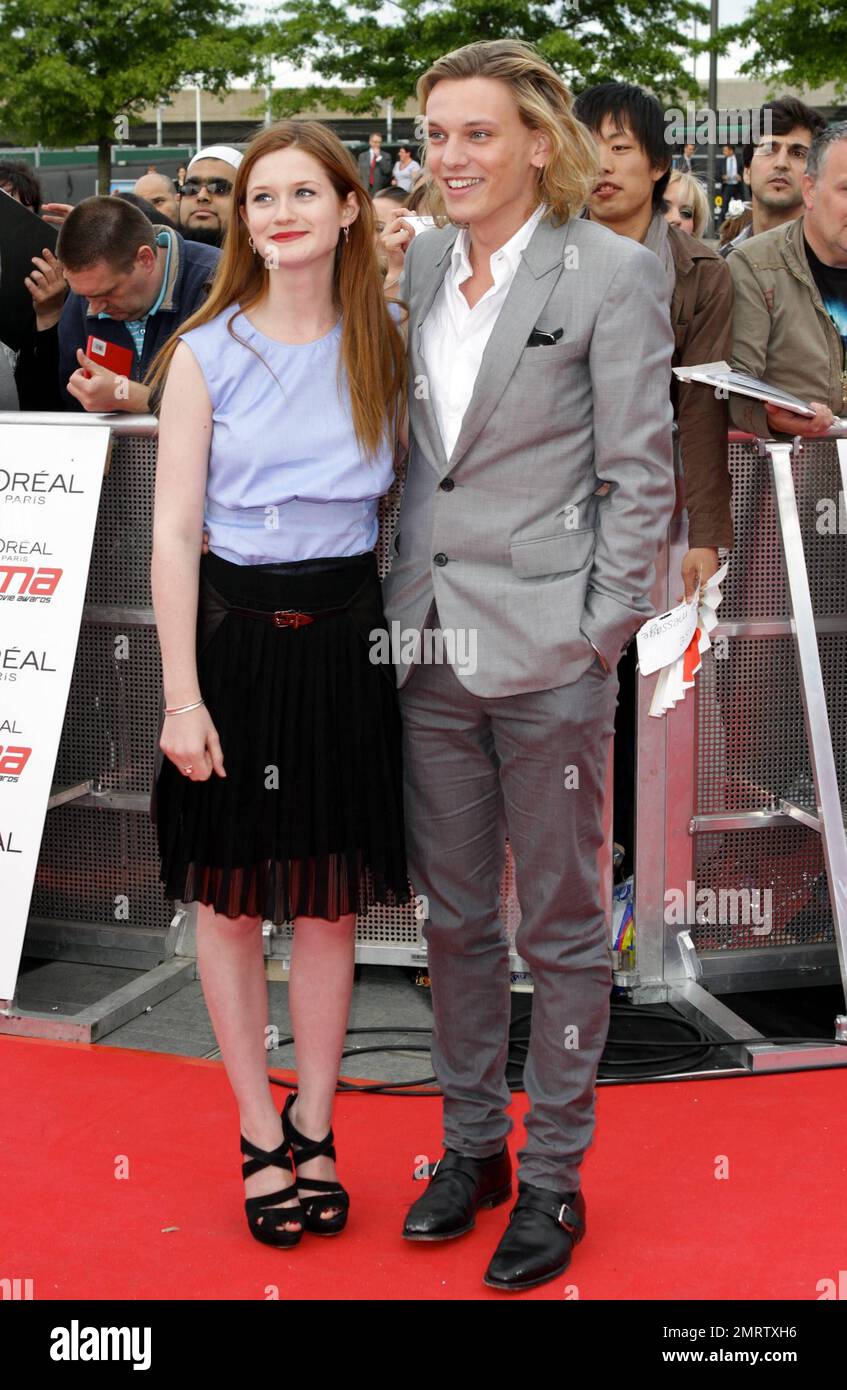 Bonnie Wright and Jamie Campbell-Bower at the L'Oreal National Movie Awards at Wembley Arena
