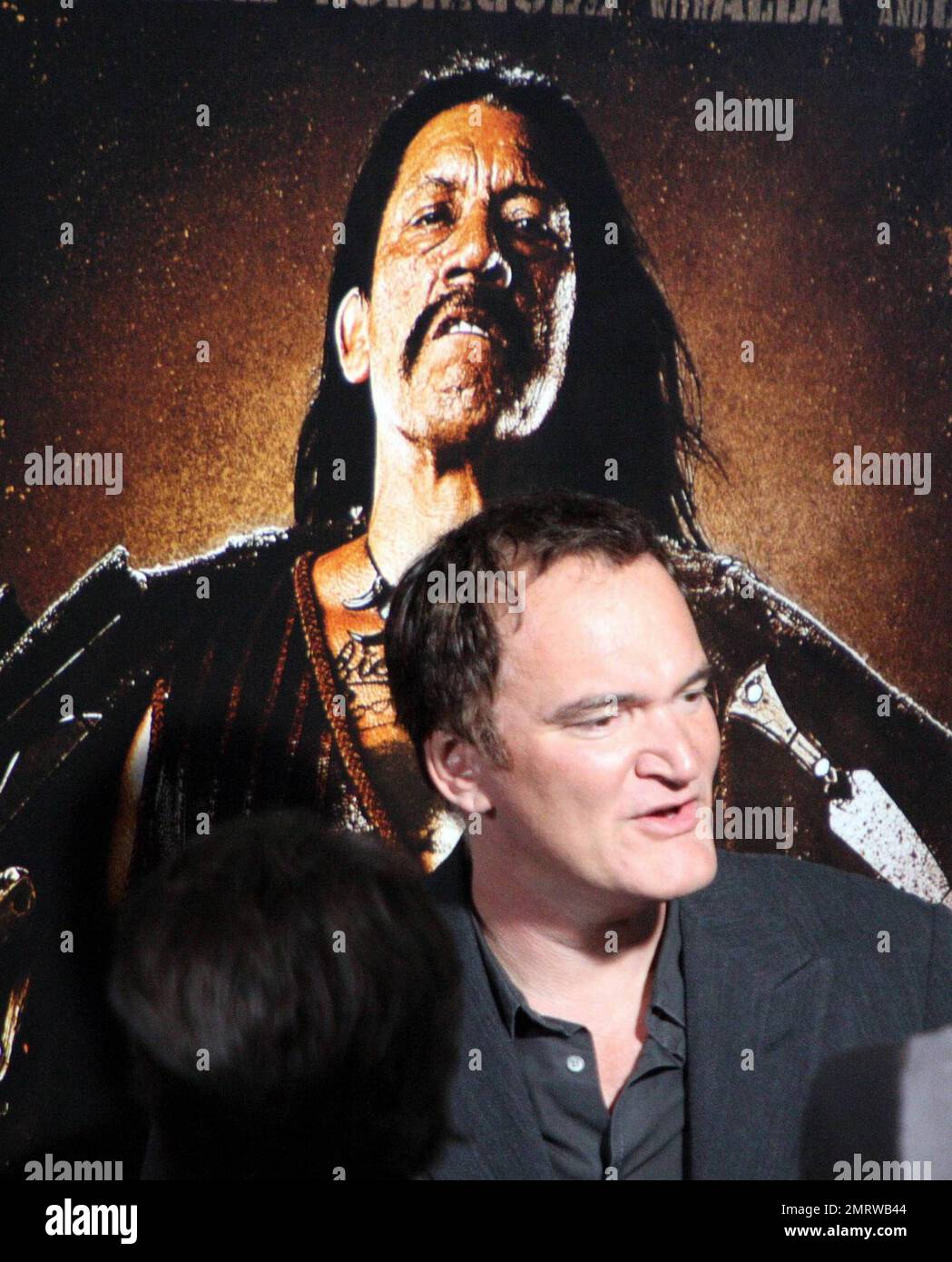 Quentin Tarantino at the premiere of Machete. The stars all arrived in