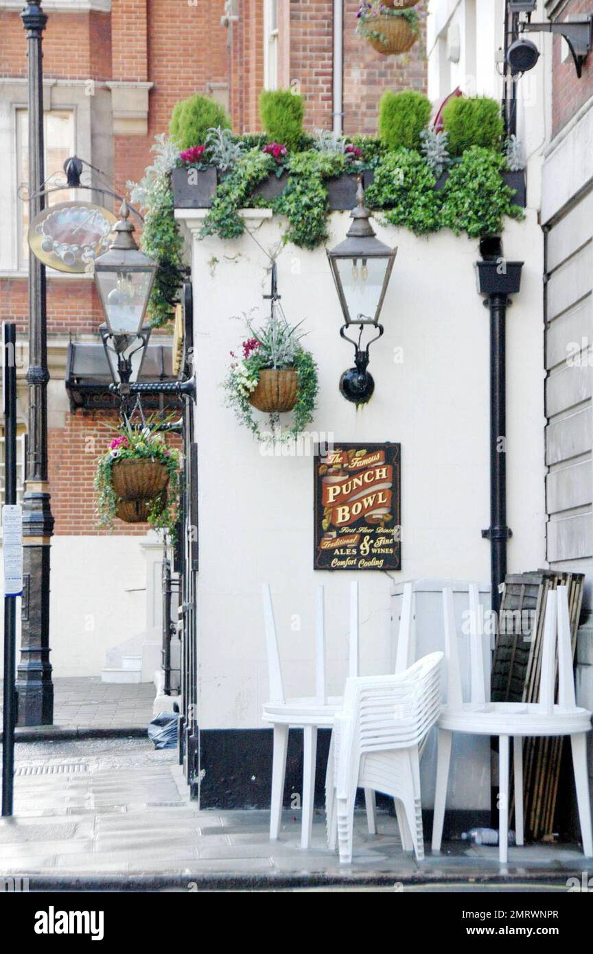 Exclusive!! This is the $5 million British pub that Madonna and husband Guy Richie have reportedly bought in the exclusive area of Mayfair, London.   The couple are said to have bought their favourite local drinking hole, The Punchbowl,  an 18th Century public house which is near their $12 million London Georgian townhouse.   The former owner was Greg Foreman, the son of notorious former London gangster Freddie Foreman.  Miami, FL 3/9/08 Stock Photo
