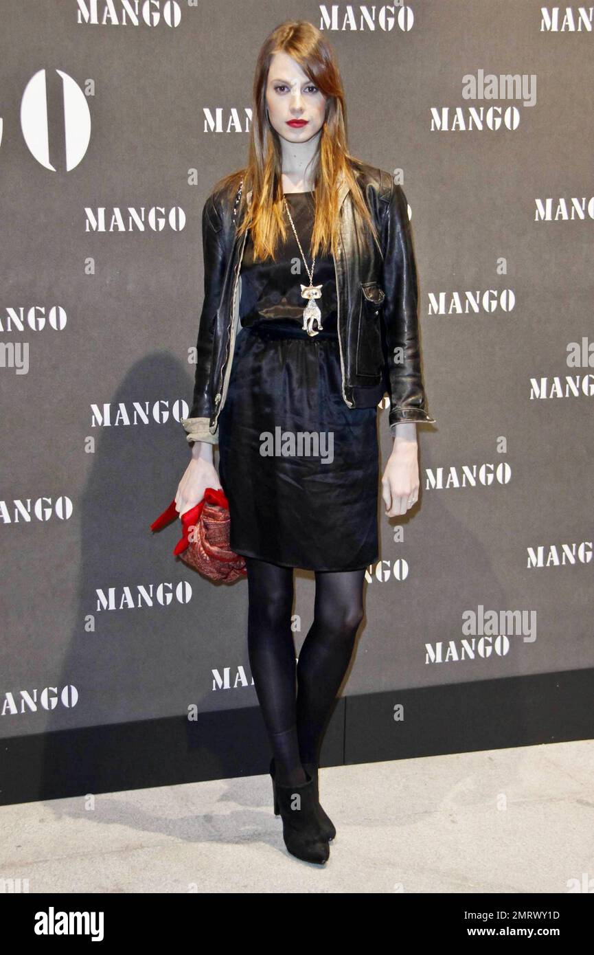 Elettra Rossellini Wiedemann poses for photographers ahead of the runway show for the new Mango Spring/Summer 2011 collection held at Cibeles Palace. Madrid, ESP. 11/16/10. Stock Photo