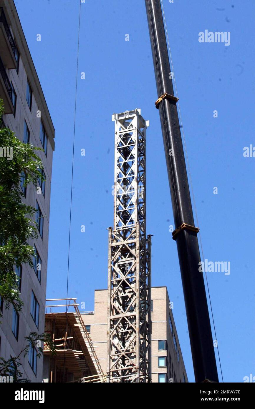 A construction crane collapsed today in New York City on the corner of