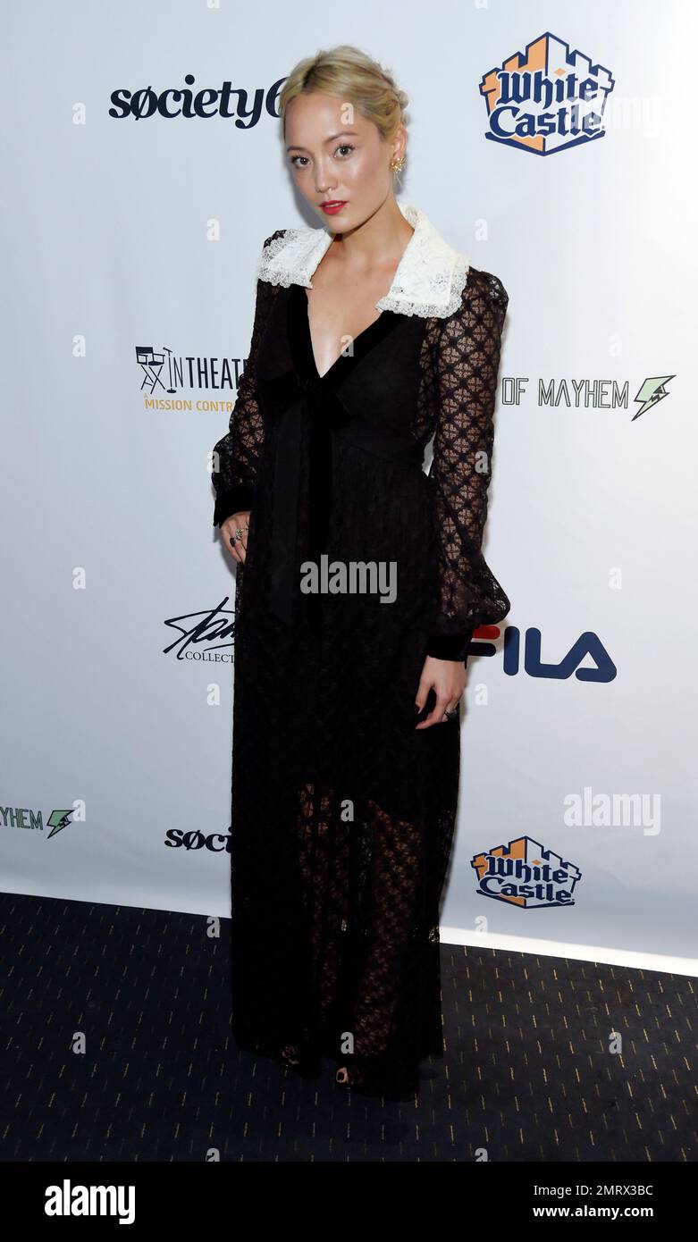 Actress Pom Klementieff poses at the "Extraordinary: Stan Lee" tribute