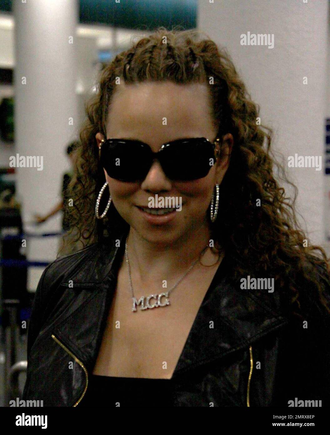 Exclusive!! Mariah Carey arrives at Miami airport following four days with her husband Nick