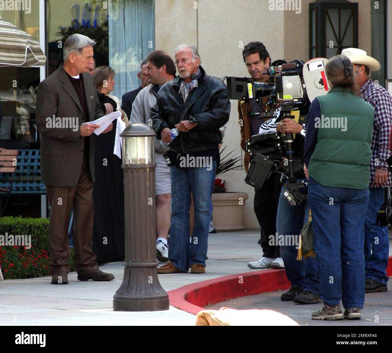 Exclusive!! Mark Harmon was seen filming his hit TV show, "NCIS" on