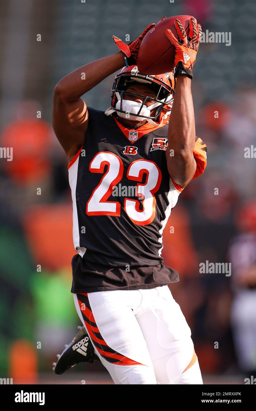 Cincinnati Bengals cornerback Bene' Benwikere practices before an NFL
