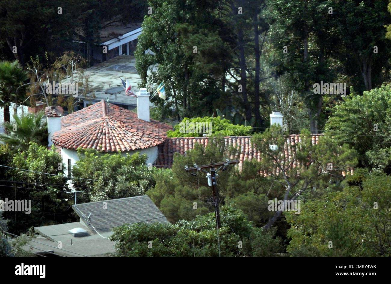 Matthew Mcconaughey's Hollywood Hills spanish style home. 11/4/05 Stock ...