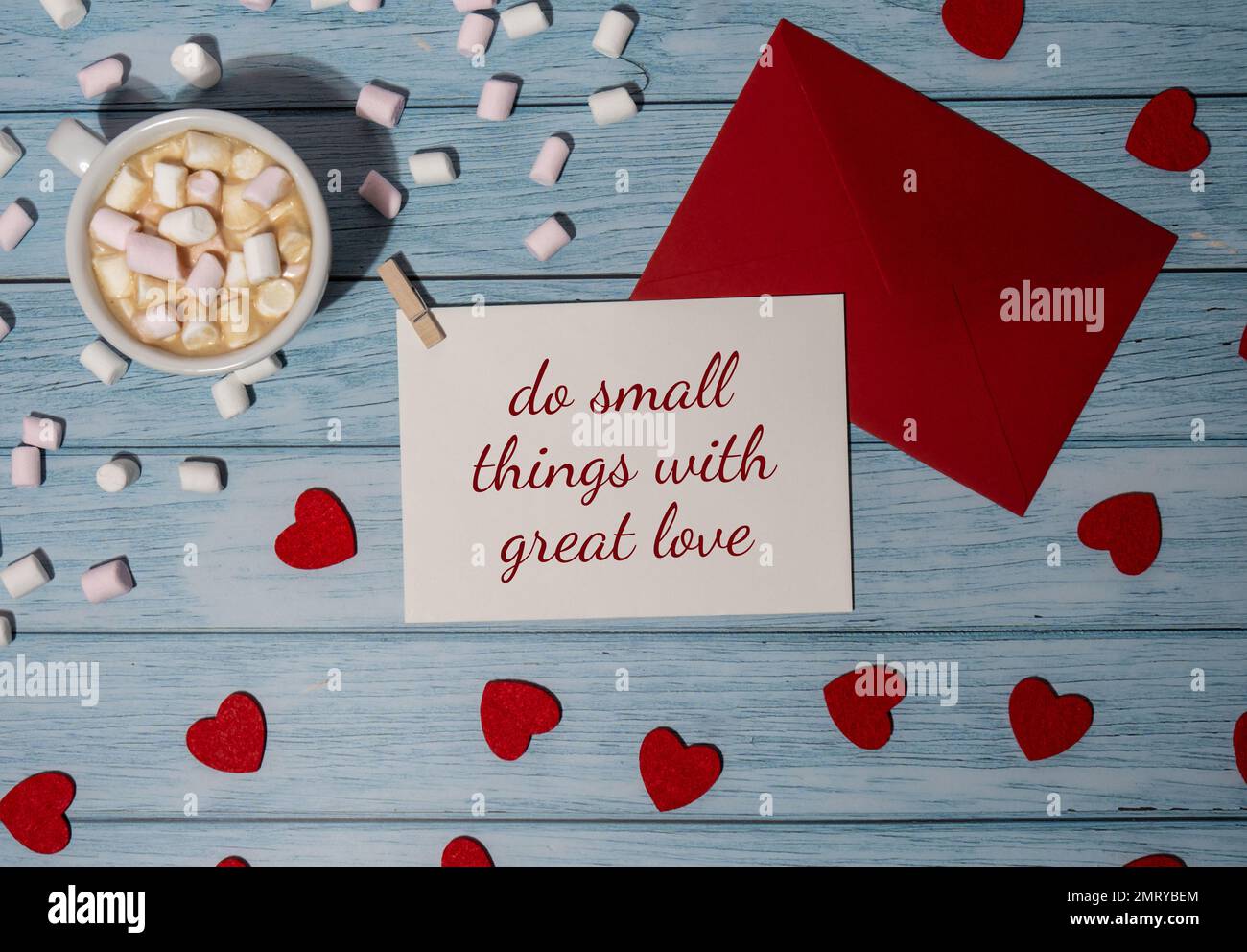 DO SMALL THINGS WITH GREAT LOVE text inscription positive quote
