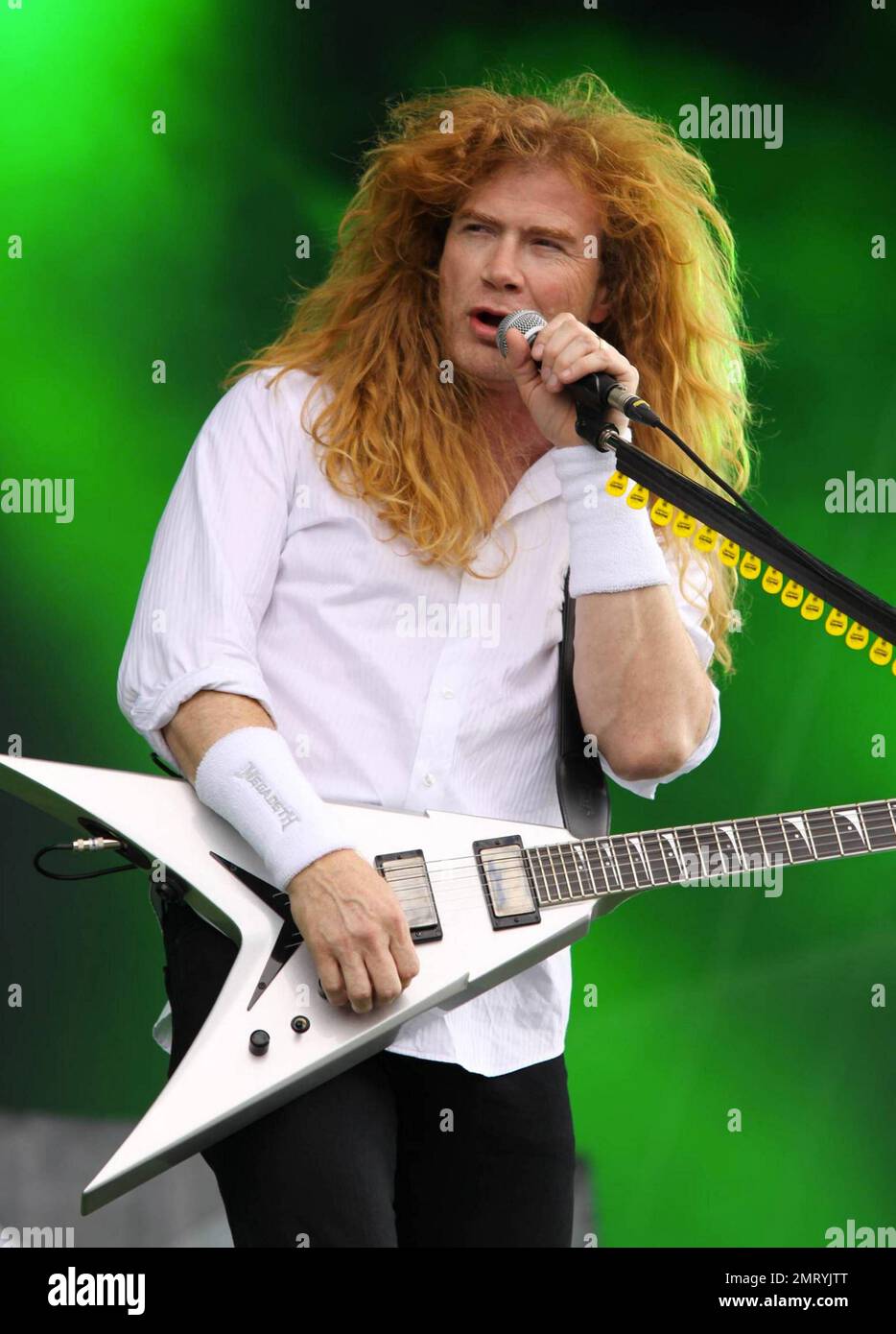 Dave Mustaine of the American heavy metal band Megadeth performs live  during the 2010 Download Festival held at Donington Park in Derby. Megadeth,  who formed in 1983 after guitarist and vocalist Dave, image size:934x1390