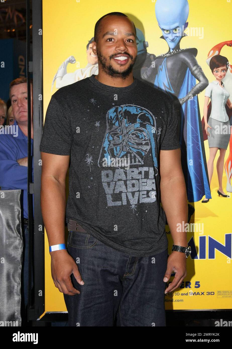 Donald Faison walks the blue carpet at the premiere of DreamWorks