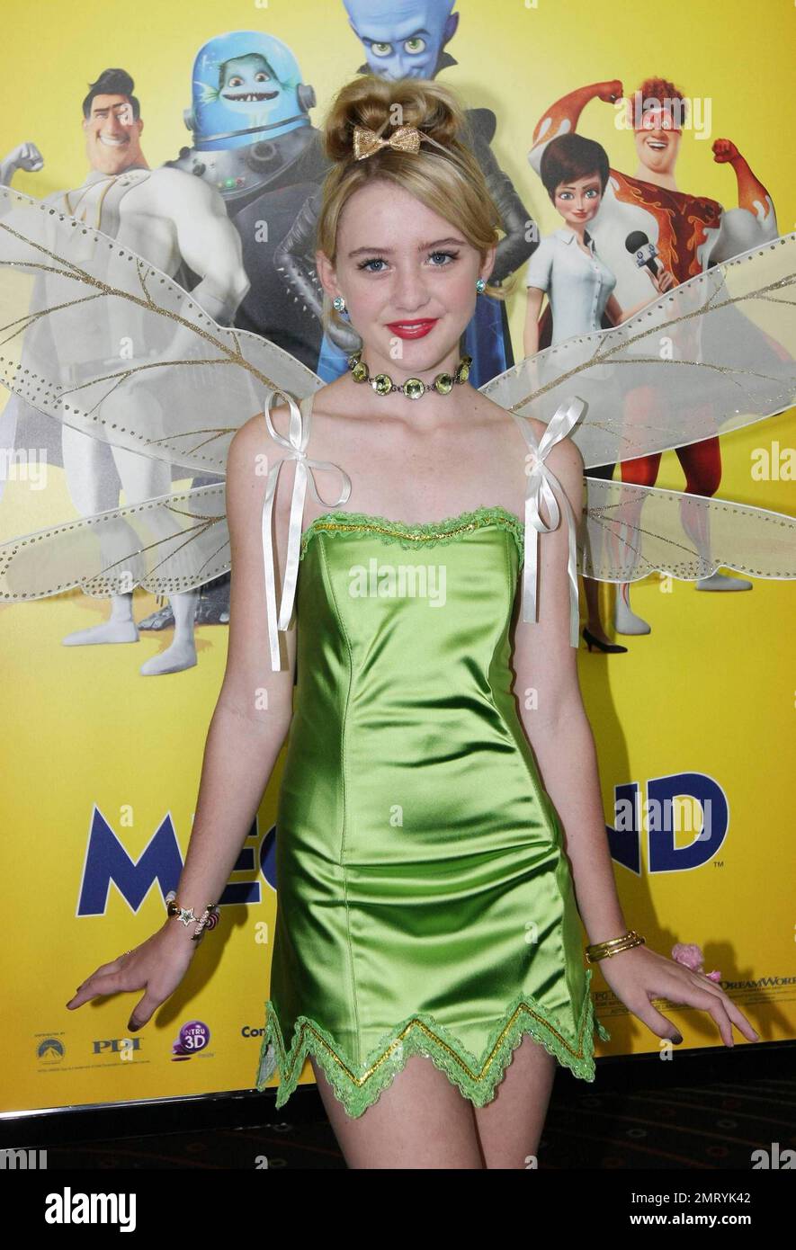 Kathryn Newton walks the blue carpet at the premiere of DreamWorks