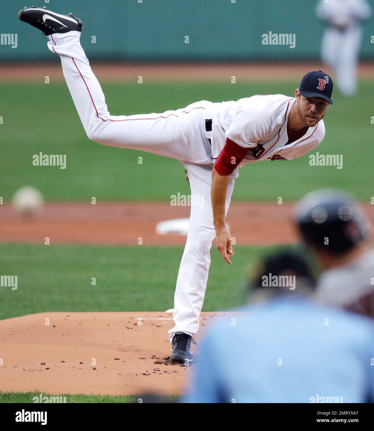 Boston Red Sox starting pitcher Doug Fister delivers during the first