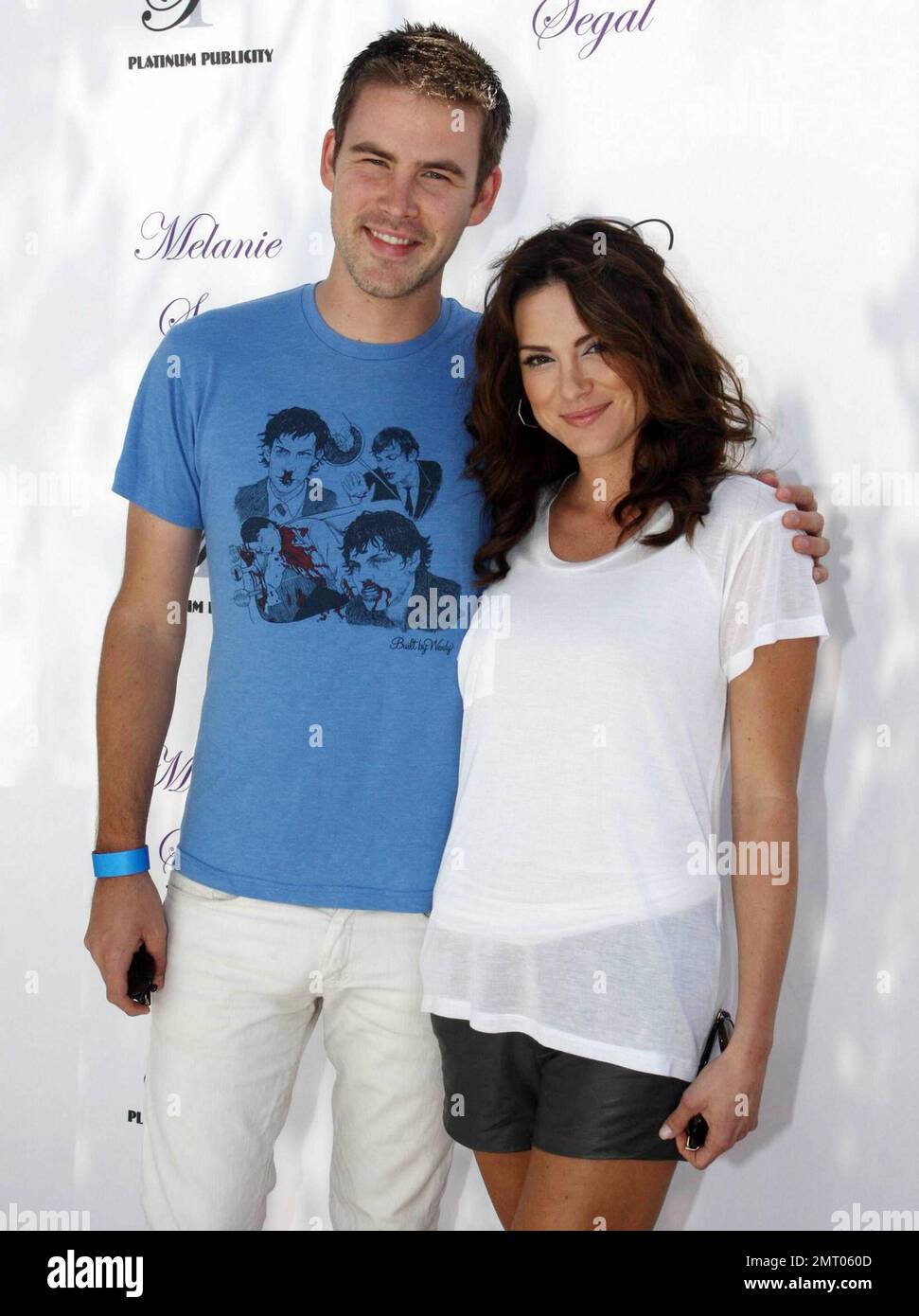 Zach Cregger and Danneel Harris arrive at Melanie Segal's VMA gifting