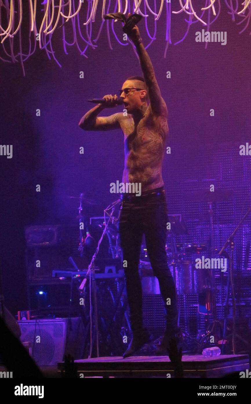Trace Cyrus and his band Metro Station open for Mylie Cyrus at the Wiltern. Los Angeles, CA
