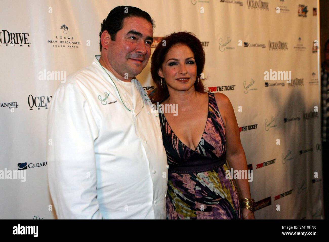 Emeril Lagasse and Gloria Estefan arrives at the Miami Rocks fundraiser