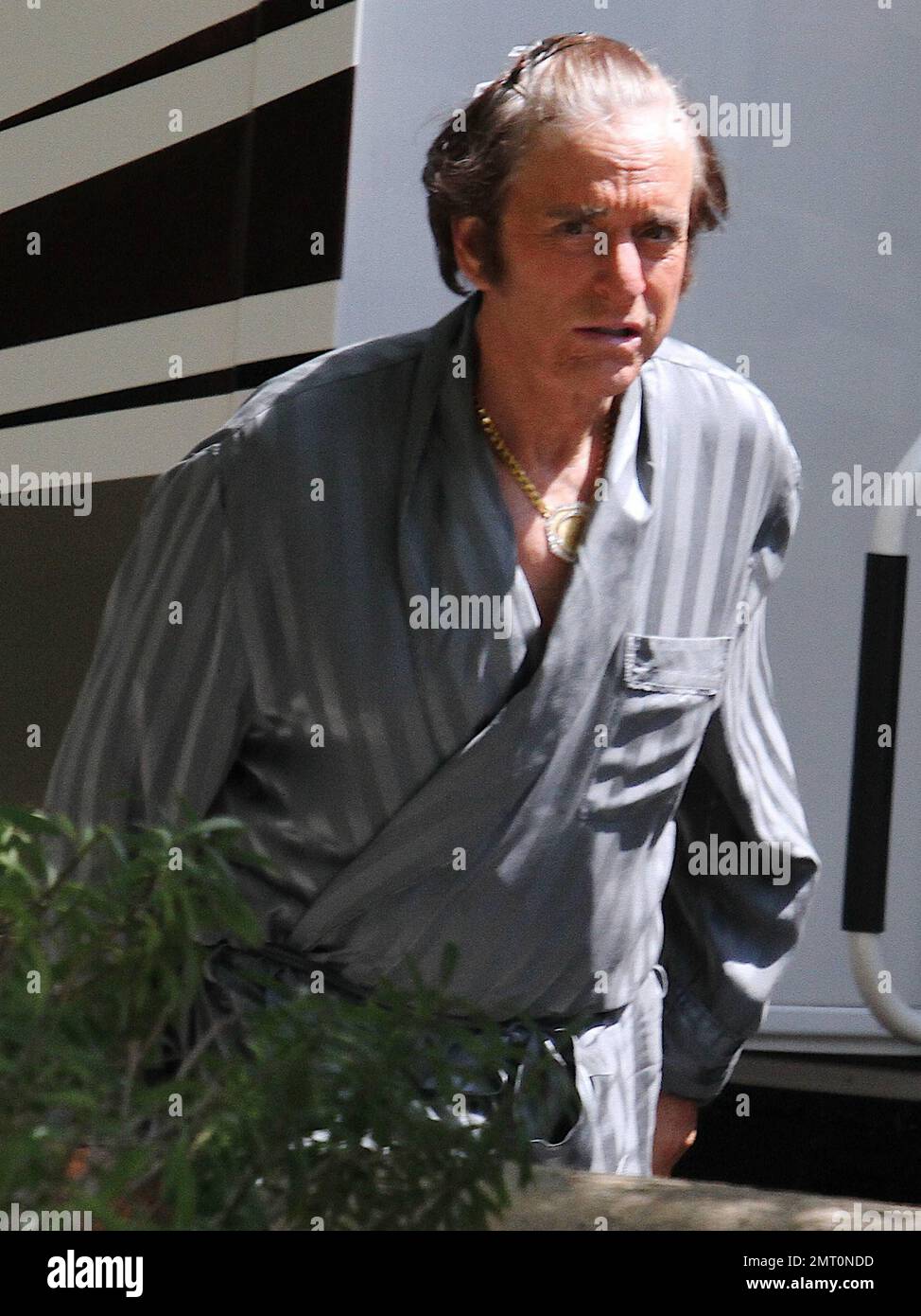 Liberace Robe EXCLUSIVE!! Looking very much the character, Michael Douglas wears his ...